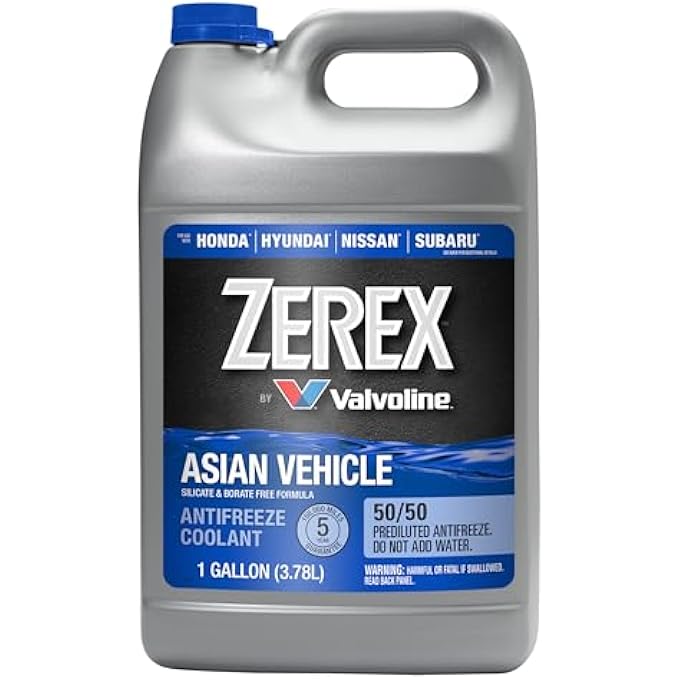 Zerex ASIAN VEHICLE BLUE SILICATE AND BORATE FREE 50/50 PREDILUTED READY-TO-USE ANTIFREEZE/COOLANT 1 GA - Image 1